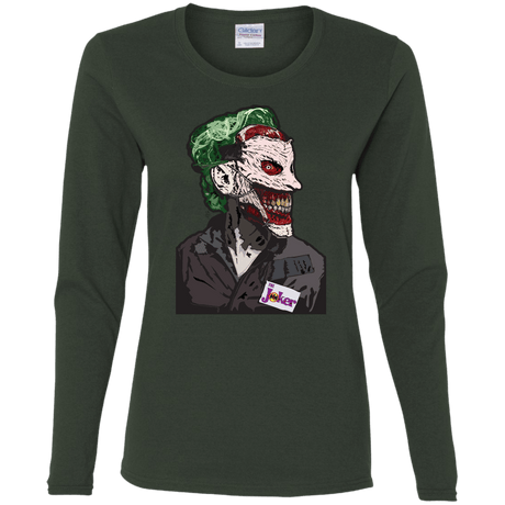 T-Shirts Forest / S Masked Joker Women's Long Sleeve T-Shirt