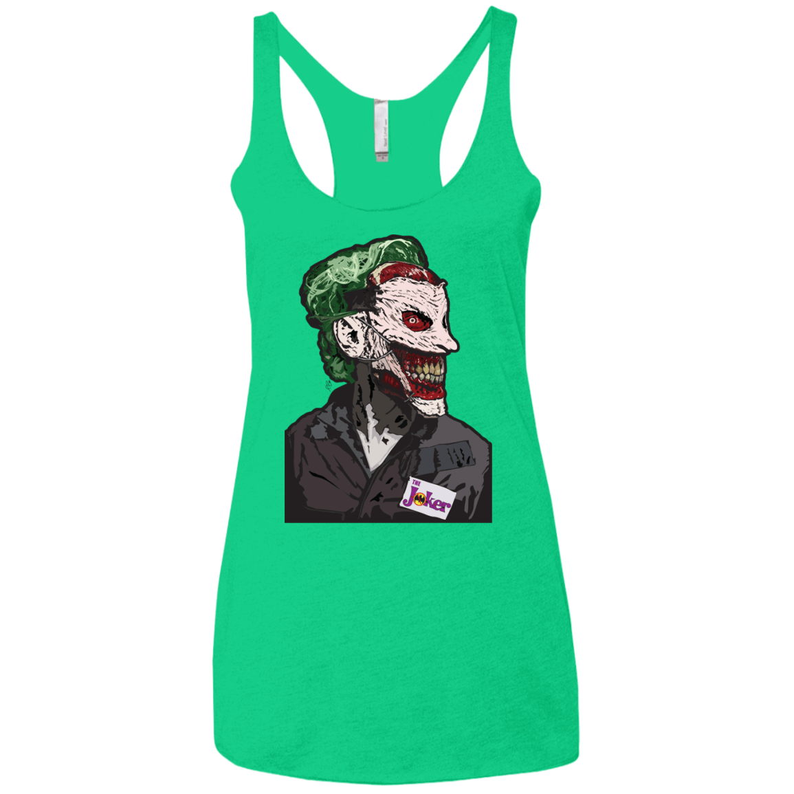 T-Shirts Envy / X-Small Masked Joker Women's Triblend Racerback Tank