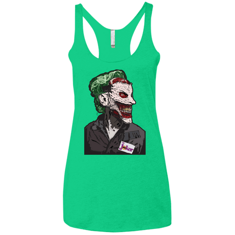 T-Shirts Envy / X-Small Masked Joker Women's Triblend Racerback Tank