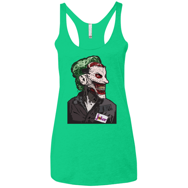 T-Shirts Envy / X-Small Masked Joker Women's Triblend Racerback Tank