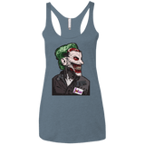 T-Shirts Indigo / X-Small Masked Joker Women's Triblend Racerback Tank