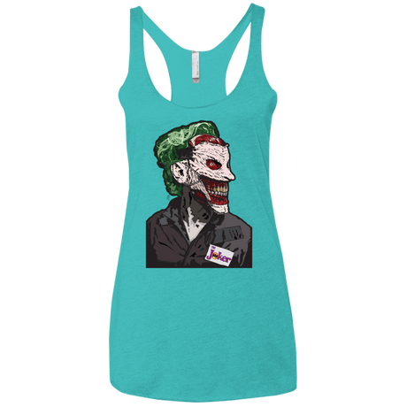 T-Shirts Tahiti Blue / X-Small Masked Joker Women's Triblend Racerback Tank