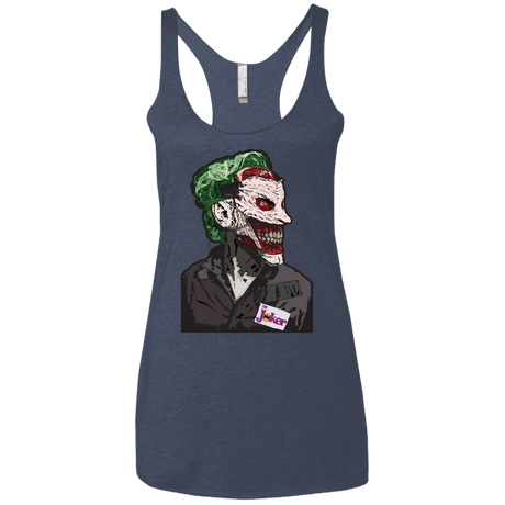 T-Shirts Vintage Navy / X-Small Masked Joker Women's Triblend Racerback Tank