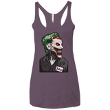 T-Shirts Vintage Purple / X-Small Masked Joker Women's Triblend Racerback Tank