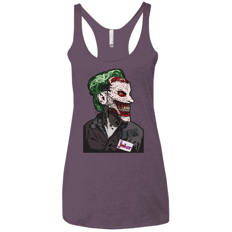 T-Shirts Vintage Purple / X-Small Masked Joker Women's Triblend Racerback Tank