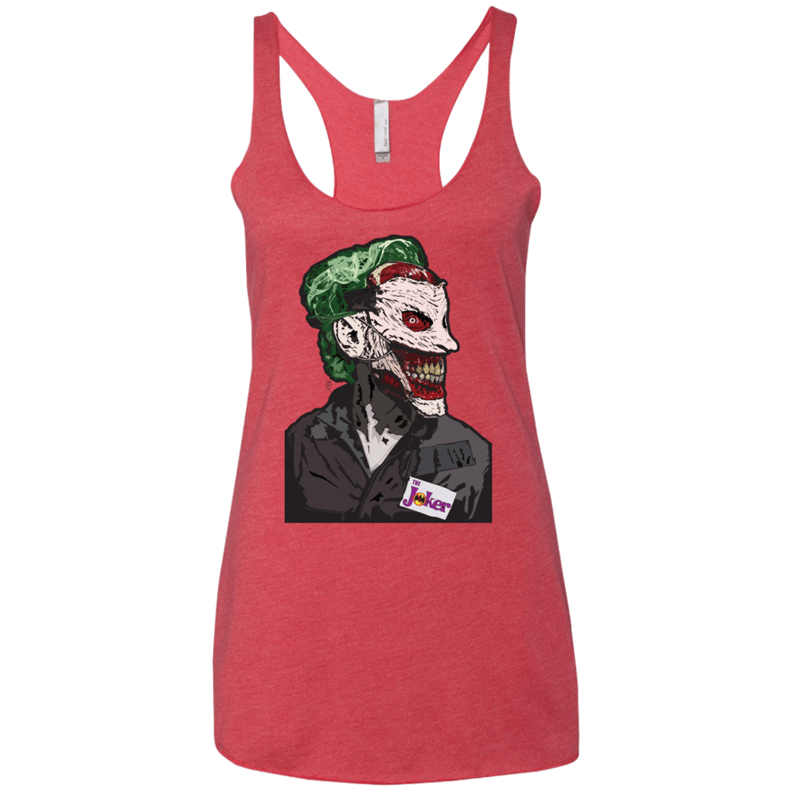 T-Shirts Vintage Red / X-Small Masked Joker Women's Triblend Racerback Tank