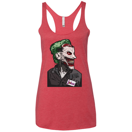 T-Shirts Vintage Red / X-Small Masked Joker Women's Triblend Racerback Tank