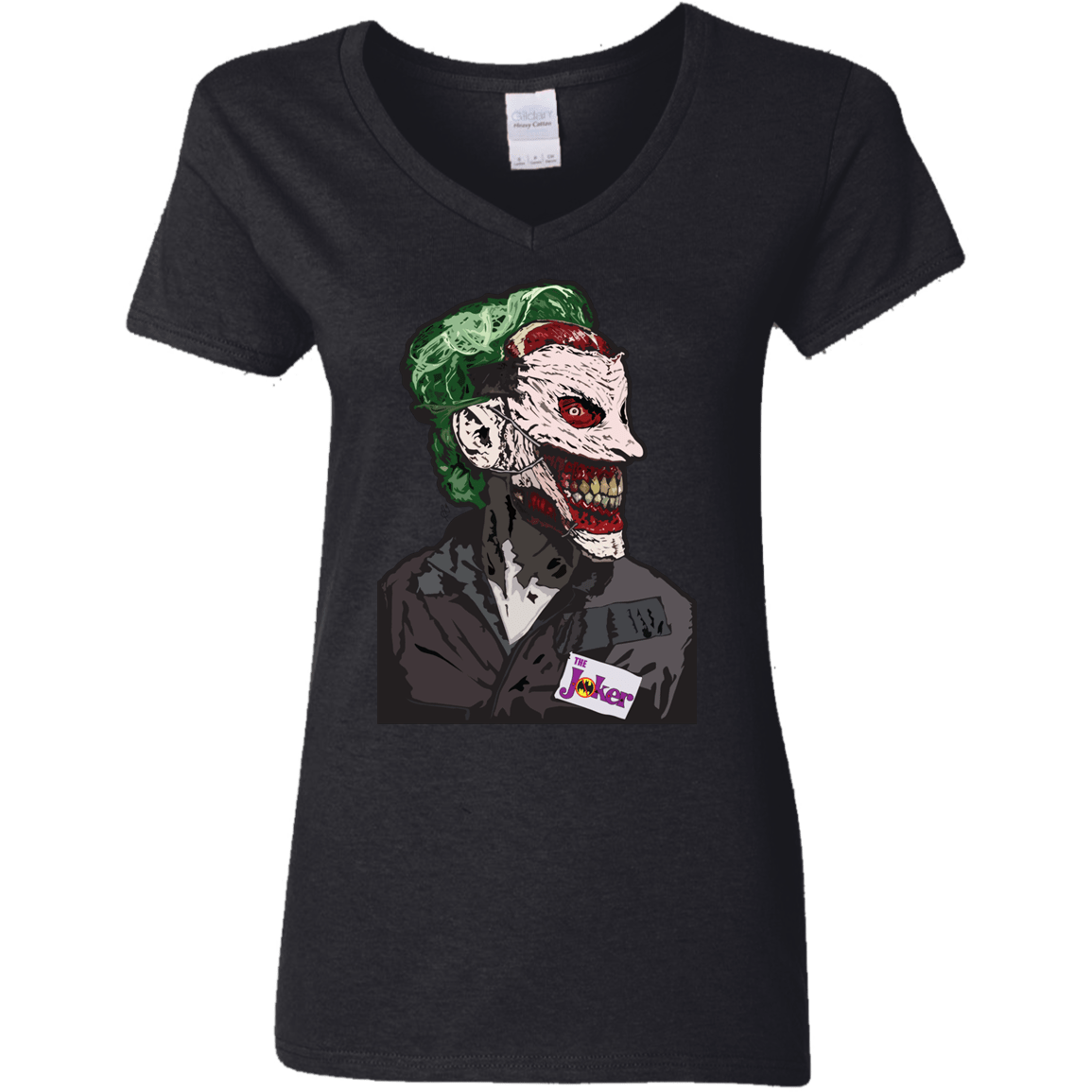 T-Shirts Black / S Masked Joker Women's V-Neck T-Shirt