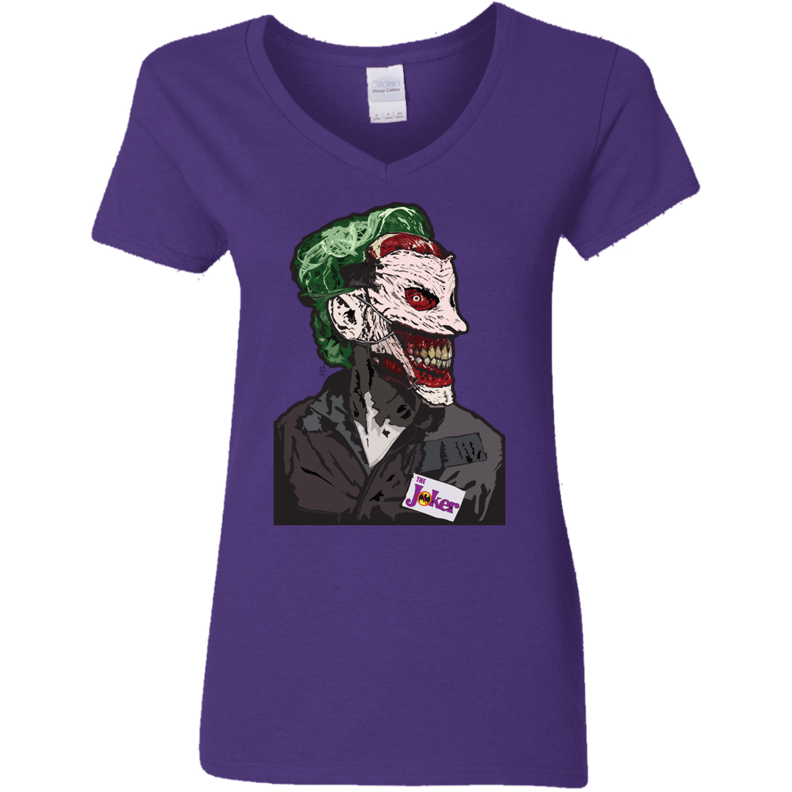 T-Shirts Purple / S Masked Joker Women's V-Neck T-Shirt