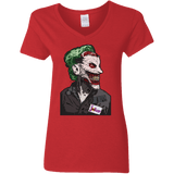 T-Shirts Red / S Masked Joker Women's V-Neck T-Shirt