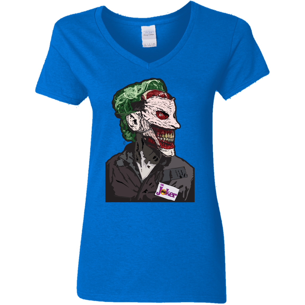 T-Shirts Royal / S Masked Joker Women's V-Neck T-Shirt