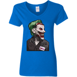 T-Shirts Royal / S Masked Joker Women's V-Neck T-Shirt