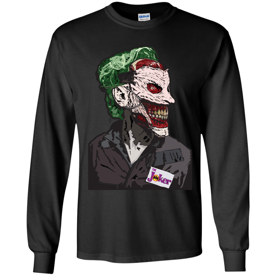 T-Shirts Black / YS Masked Joker Youth Long Sleeve T-Shirt