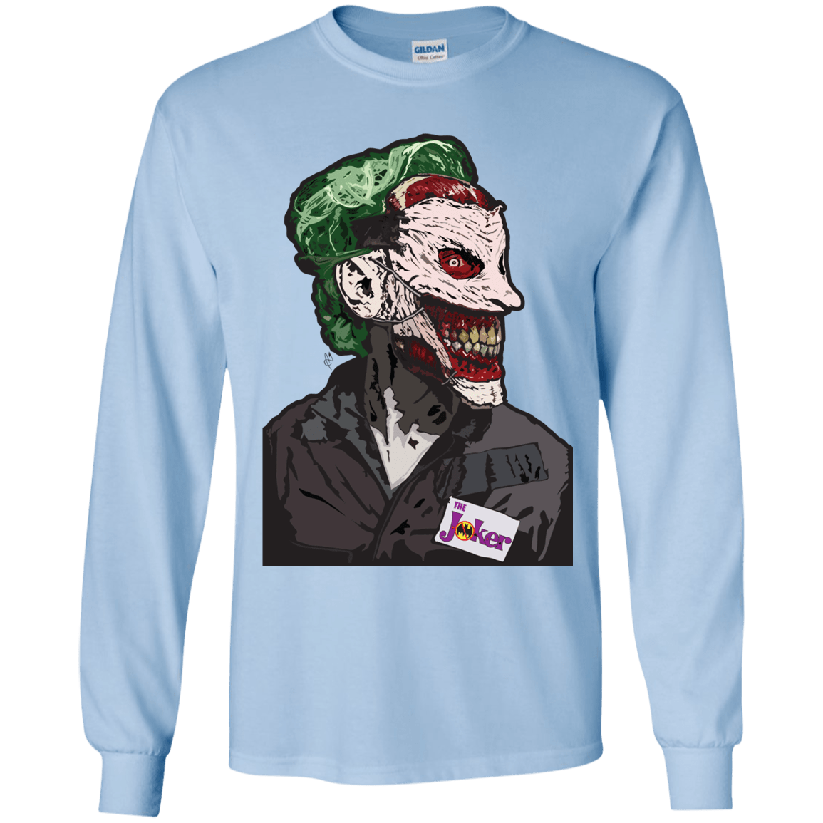 T-Shirts Light Blue / YS Masked Joker Youth Long Sleeve T-Shirt