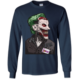 T-Shirts Navy / YS Masked Joker Youth Long Sleeve T-Shirt
