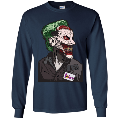 T-Shirts Navy / YS Masked Joker Youth Long Sleeve T-Shirt