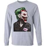 T-Shirts Sport Grey / YS Masked Joker Youth Long Sleeve T-Shirt