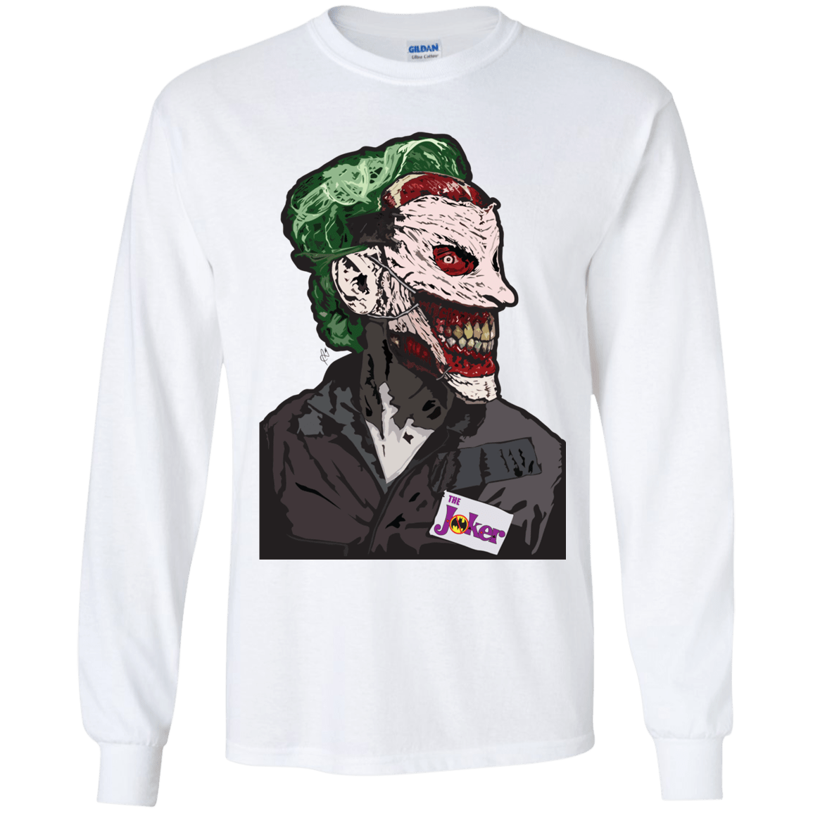 T-Shirts White / YS Masked Joker Youth Long Sleeve T-Shirt