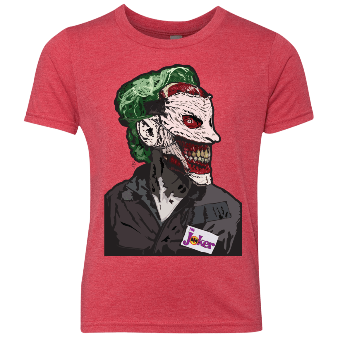T-Shirts Vintage Red / YXS Masked Joker Youth Triblend T-Shirt