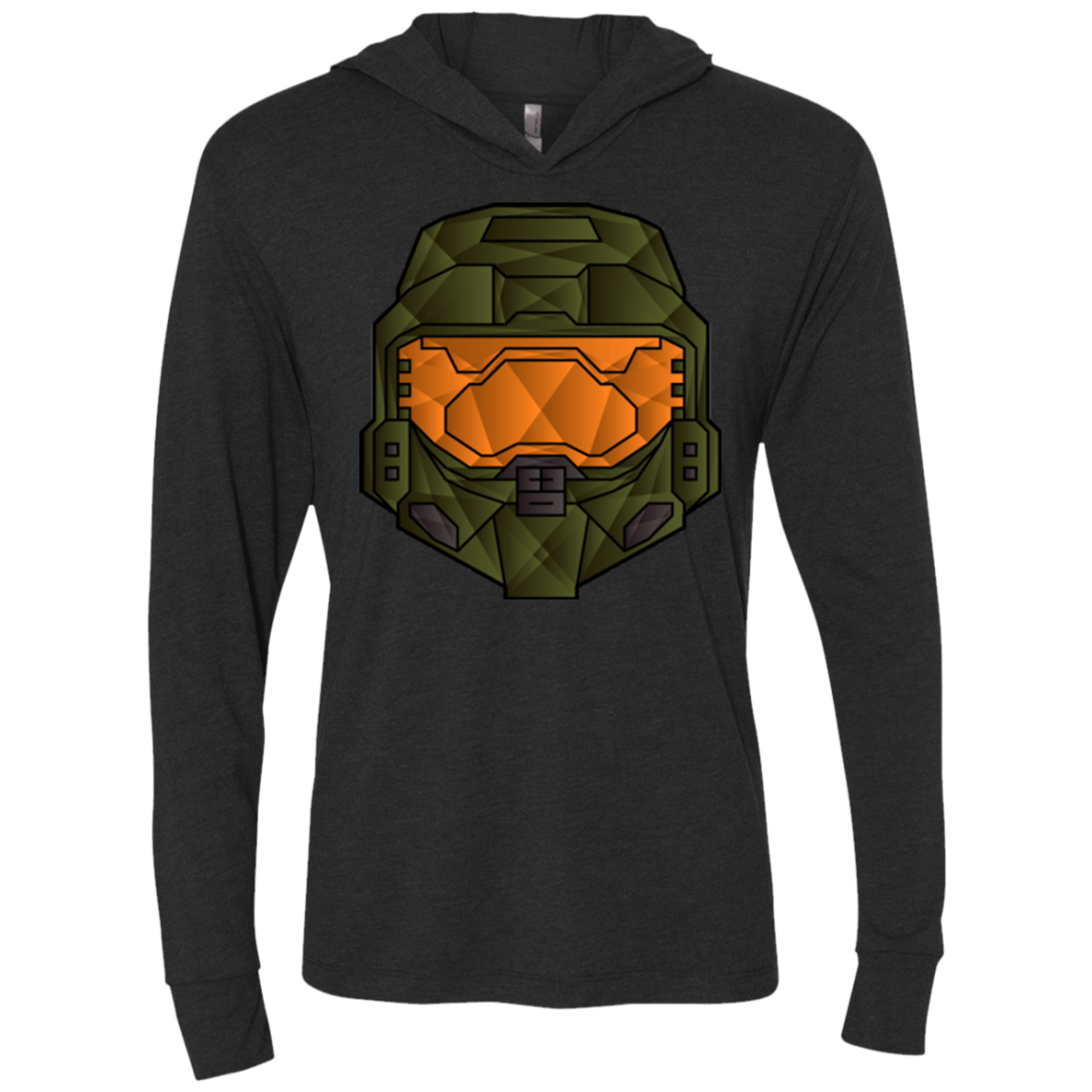 T-Shirts Vintage Black / X-Small Master Chief Triblend Long Sleeve Hoodie Tee