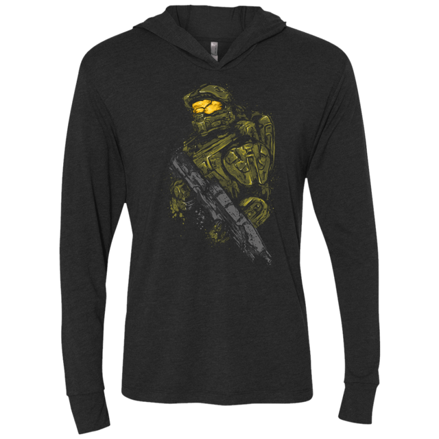 T-Shirts Vintage Black / X-Small Master chief Triblend Long Sleeve Hoodie Tee