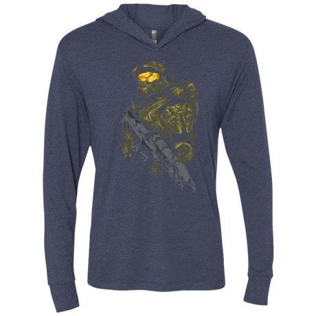 T-Shirts Vintage Navy / X-Small MASTER CHIEF Triblend Long Sleeve Hoodie Tee