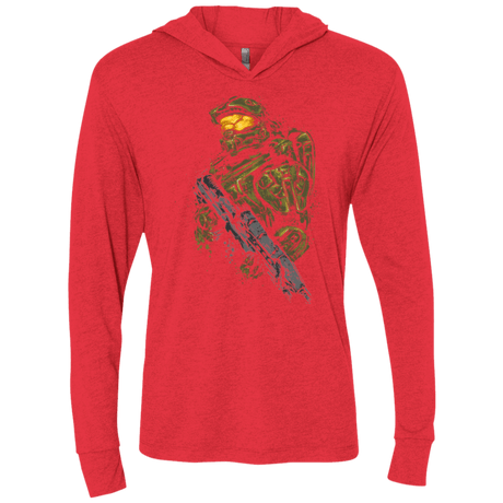 T-Shirts Vintage Red / X-Small MASTER CHIEF Triblend Long Sleeve Hoodie Tee