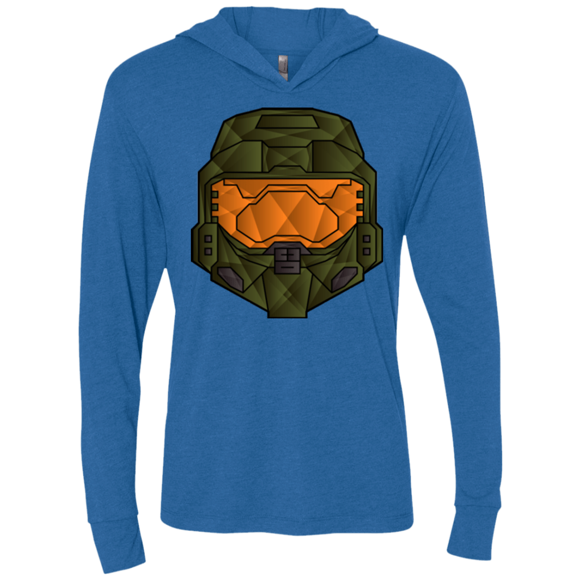 T-Shirts Vintage Royal / X-Small Master Chief Triblend Long Sleeve Hoodie Tee