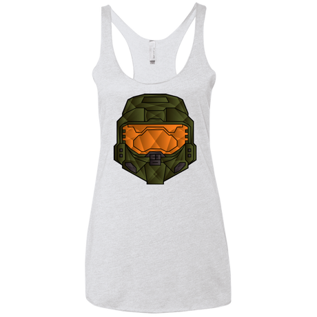 T-Shirts Heather White / X-Small Master Chief Women's Triblend Racerback Tank