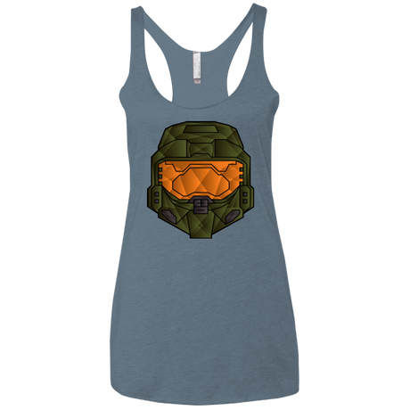 T-Shirts Indigo / X-Small Master Chief Women's Triblend Racerback Tank