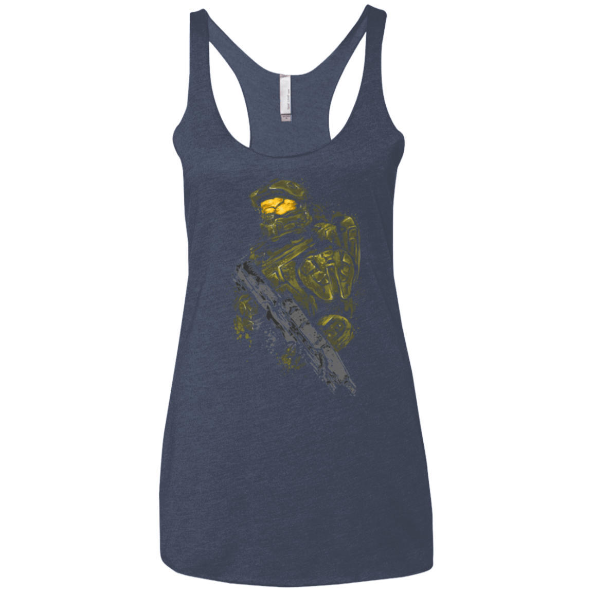 T-Shirts Vintage Navy / X-Small MASTER CHIEF Women's Triblend Racerback Tank