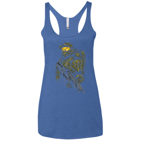 T-Shirts Vintage Royal / X-Small MASTER CHIEF Women's Triblend Racerback Tank