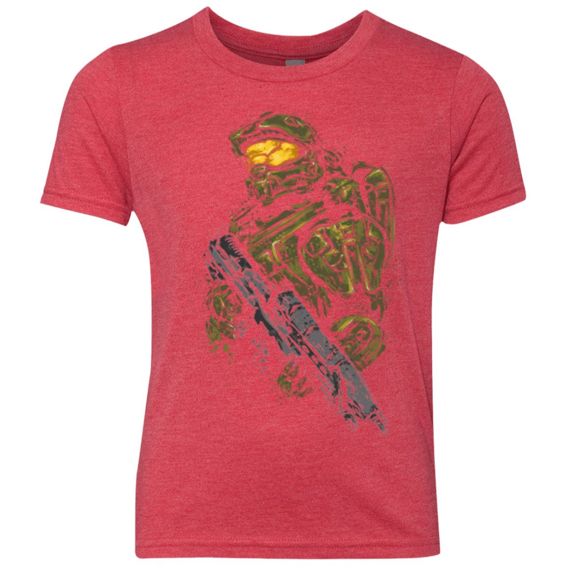 T-Shirts Vintage Red / YXS MASTER CHIEF Youth Triblend T-Shirt