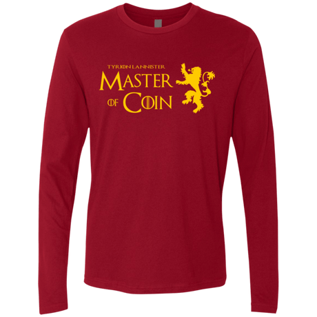 T-Shirts Cardinal / Small Master of Coin Men's Premium Long Sleeve