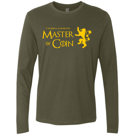 T-Shirts Military Green / Small Master of Coin Men's Premium Long Sleeve