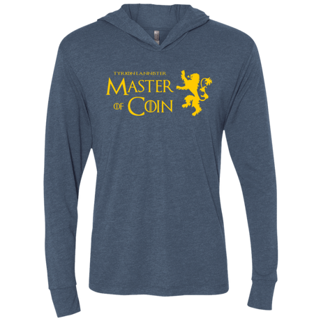T-Shirts Indigo / X-Small Master of Coin Triblend Long Sleeve Hoodie Tee