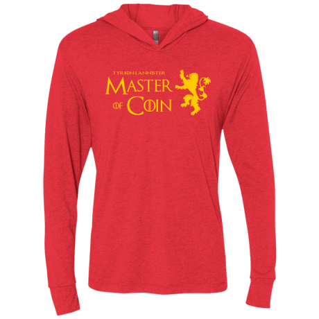 T-Shirts Vintage Red / X-Small Master of Coin Triblend Long Sleeve Hoodie Tee