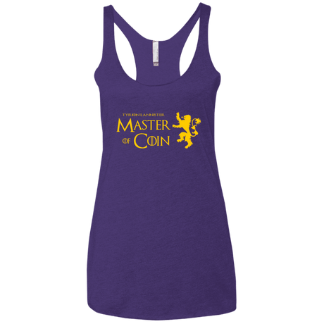 T-Shirts Purple / X-Small Master of Coin Women's Triblend Racerback Tank