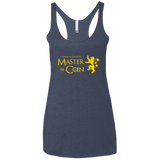 T-Shirts Vintage Navy / X-Small Master of Coin Women's Triblend Racerback Tank