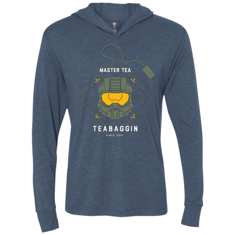 T-Shirts Indigo / X-Small Master Tea - The Original Halo Teabagger Triblend Long Sleeve Hoodie Tee