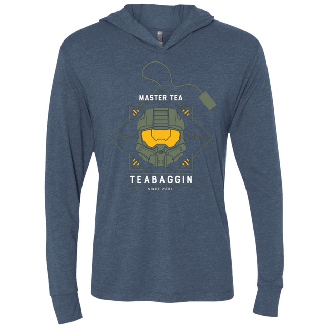 T-Shirts Indigo / X-Small Master Tea - The Original Halo Teabagger Triblend Long Sleeve Hoodie Tee