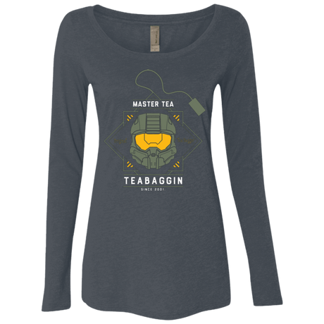 T-Shirts Vintage Navy / Small Master Tea - The Original Halo Teabagger Women's Triblend Long Sleeve Shirt