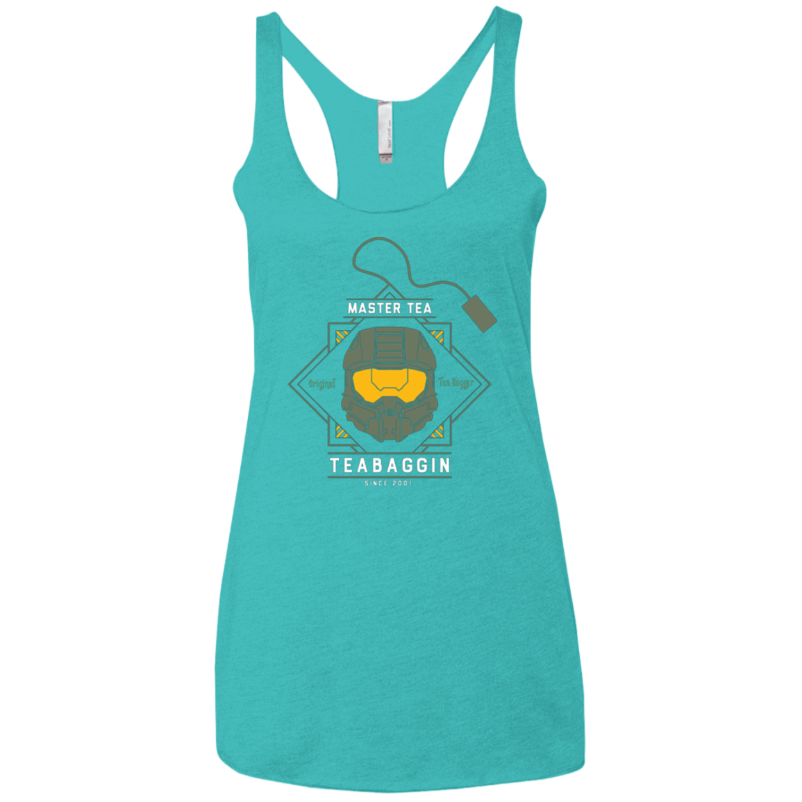 T-Shirts Tahiti Blue / X-Small Master Tea - The Original Halo Teabagger Women's Triblend Racerback Tank