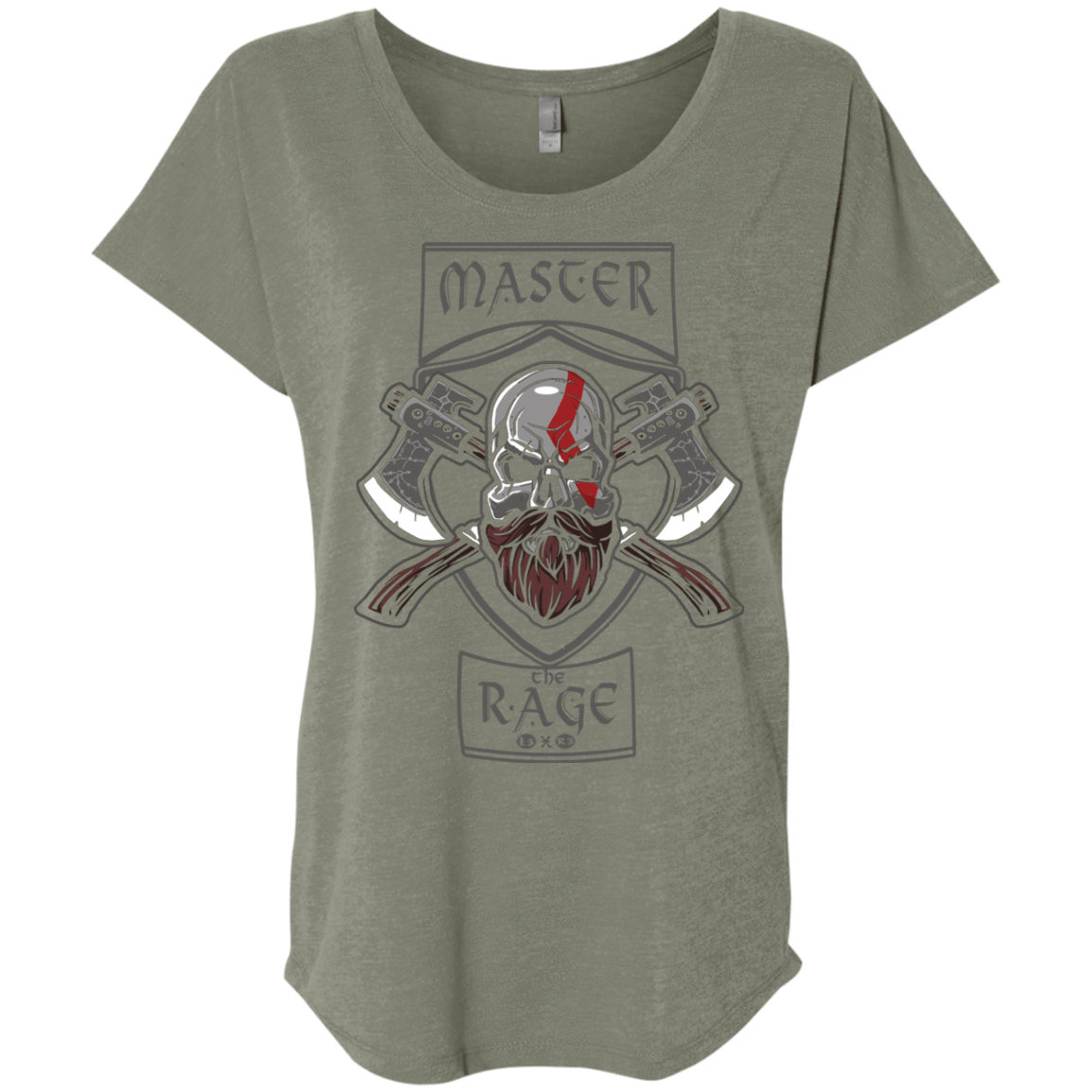 T-Shirts Venetian Grey / X-Small Master The Rage Triblend Dolman Sleeve