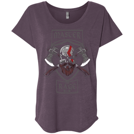 T-Shirts Vintage Purple / X-Small Master The Rage Triblend Dolman Sleeve