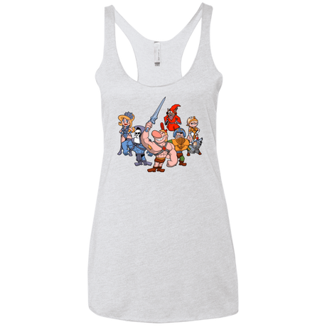 T-Shirts Heather White / X-Small Masters of the Grimverse Women's Triblend Racerback Tank