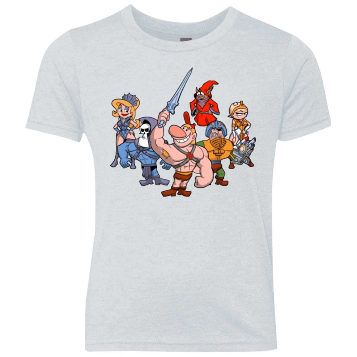 T-Shirts Heather White / YXS Masters of the Grimverse Youth Triblend T-Shirt