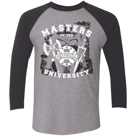 T-Shirts Premium Heather/ Vintage Black / X-Small Masters of the University Men's Triblend 3/4 Sleeve