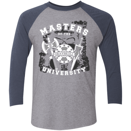 T-Shirts Premium Heather/ Vintage Navy / X-Small Masters of the University Men's Triblend 3/4 Sleeve