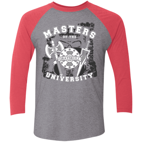 T-Shirts Premium Heather/ Vintage Red / X-Small Masters of the University Men's Triblend 3/4 Sleeve